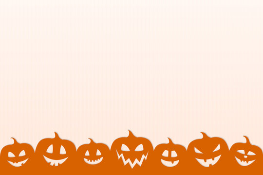 Halloween - design of poster with silhouettes of pumpkins. Vector.