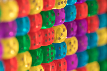 Color dice wall