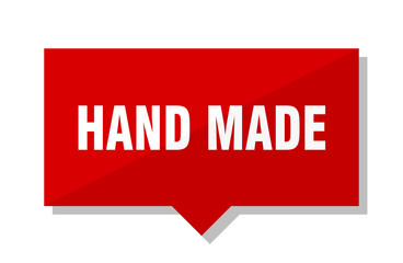 hand made red tag