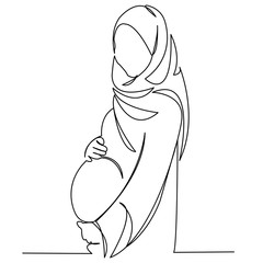 Muslim pregnant woman