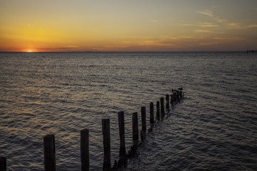 Fototapeta premium A beautiful sunset view at Fairhope city Alabama