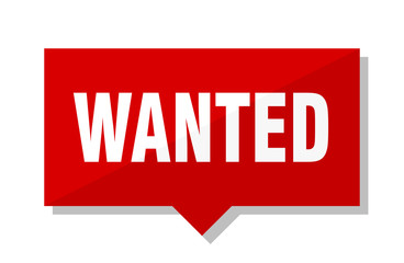 wanted red tag