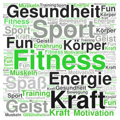 Fitness und Sport als Wortwolke