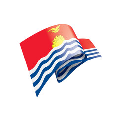 Kiribati flag, vector illustration on a white background