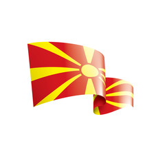 Obraz premium Macedonia flag, vector illustration on a white background