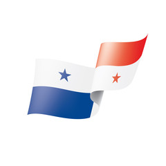Panama flag, vector illustration on a white background