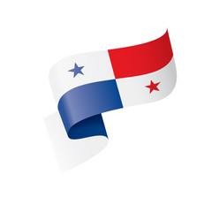 Panama flag, vector illustration on a white background