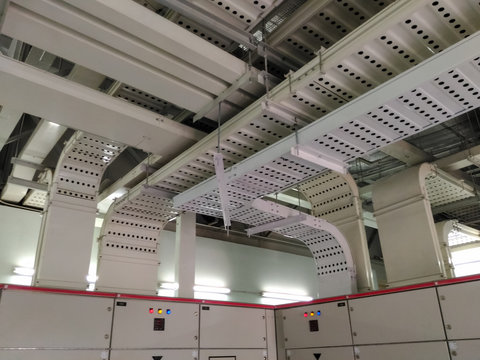 cable tray in electrical room