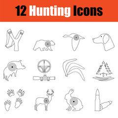  Hunting icon set