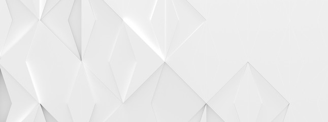 Obraz premium Wide White Futuristic Background (3d illustration)