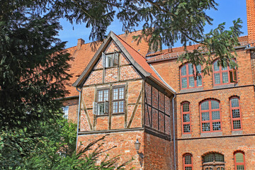 Fototapeta na wymiar Rathaus Lüneburg: Innenhof (ab 13. Jh., Niedersachsen)