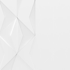 White Futuristic Background with Space For Text (3d illustration)