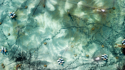 Salt extraction farm top view
