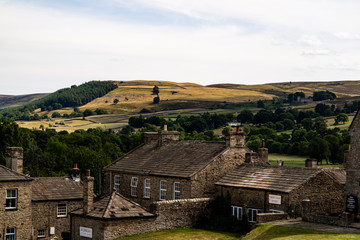 Fototapeta na wymiar The view from the English town of Reeth in the Yourkshire Dales