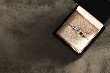 Engagement ring with case 