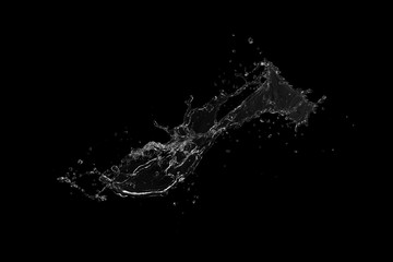 Obraz premium blue water splash isolated on white background