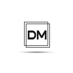 Initial Letter DM Logo Template Design
