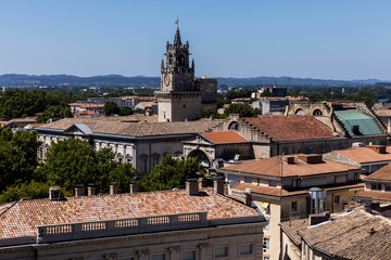 beautiful architecture and panoramic Avignon cityscape, provence, france