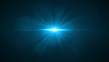 Fototapeta premium abstract of lighting for background. digital lens flare in dark background