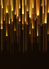 orange overlap pixel speed in dark background, geometric layer motion backdrop, simple technology template, vector illustration