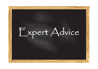 Expert advice blackboard record Vector illustration for design