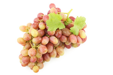 Red grape isolated on white background