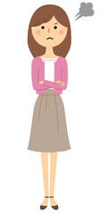 若い女性　ママ　怒る