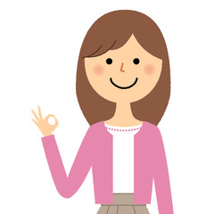 若い女性　ママ　OK