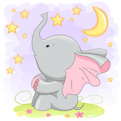 Cute little baby elephant.