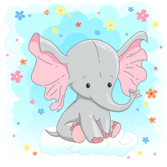 Cute little baby elephant.