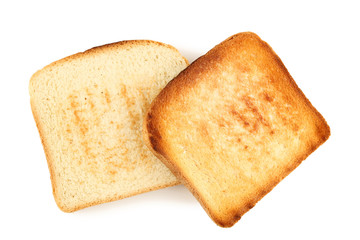 Toast bread isolated on a white background