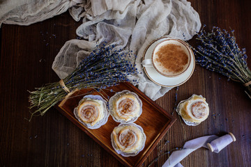 Coffee, cinnabon and lavender.