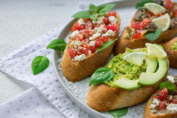 Snack bruschetta.
