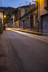 Gasse in Villafranca del Bierzo bei Nacht, Villafranca liegt auf dem Jakobsweg