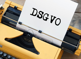 DSGVO - Datenschutz Grundverordnung auf Tastatur