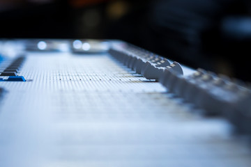 Black Faders Lighting Designers Console