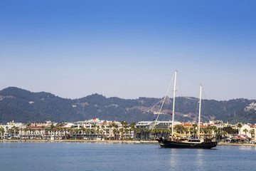 Fototapeta premium Mediterranean resort of Marmasis along the Turkish Riviera (also known as the Turquoise Coast).