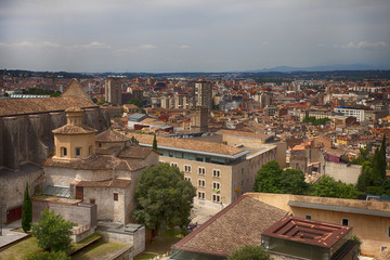 View of the old town Girona, Catalonia, Spain