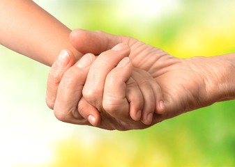 People with their hands together. team work concept