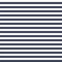 Wallpaper murals Horizontal stripes Seamless vector simple stripe pattern with navy and white horizontal parallel stripes background texture.
