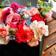 Acrylic painting on canvas art poster in floral motif. Modern style fashion artwork. Digital big size print in high resolution. Surreal flower in bright design. Wedding bouquet flowers. Roses.