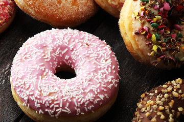 donuts in different glazes