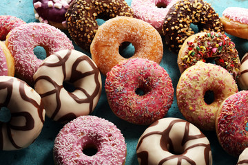 donuts in different glazes