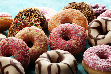 donuts in different glazes