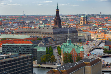 Copenhagen. Aerial view of the city.