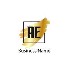 Initial Letter AE Logo Template Design