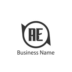 Initial Letter AE Logo Template Design