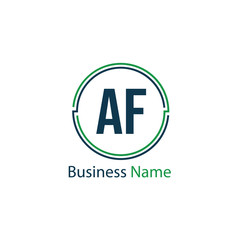 Initial Letter AF Logo Template Design