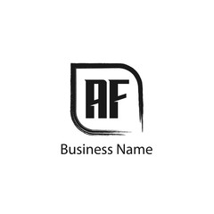 Initial Letter AF Logo Template Design