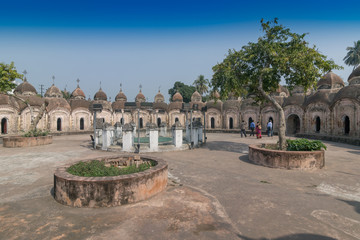 Fototapeta na wymiar 108 Shiva Temples of Kalna, Burdwan , West Bengal.